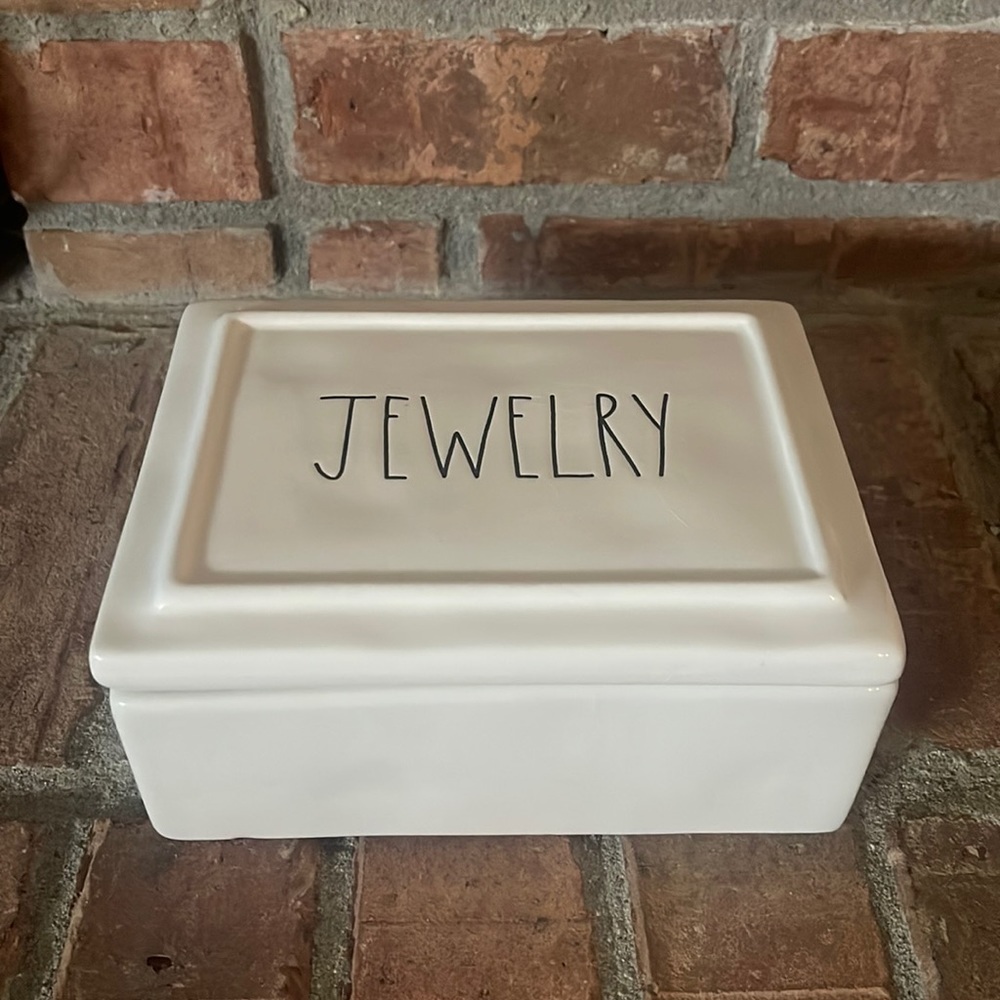 Rae Dunn Ceramic Jewelry Storage Trinket Box